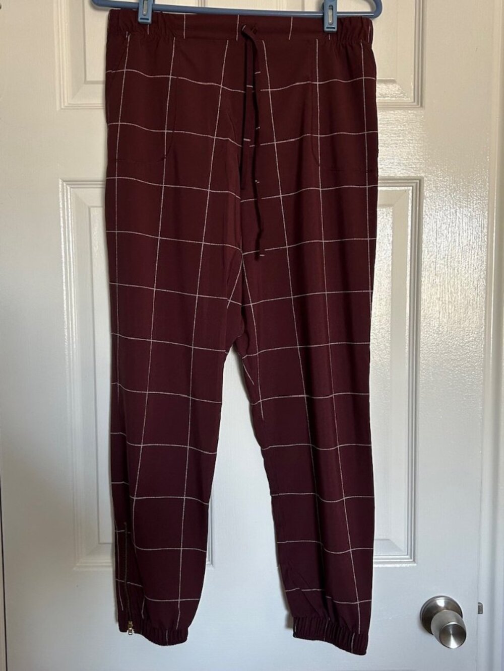 Albion Fit Maroon Windowpane Jetsetters